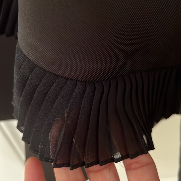 Sandro Black Dress with ruffles/sheer chest - Picture 4 of 10